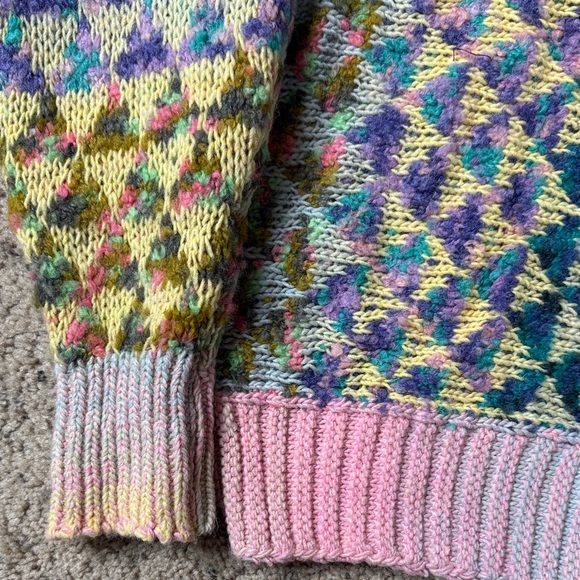 Anthropologie Multicolor Geometric Pattern Women Sweater S - Picture 2 of 5